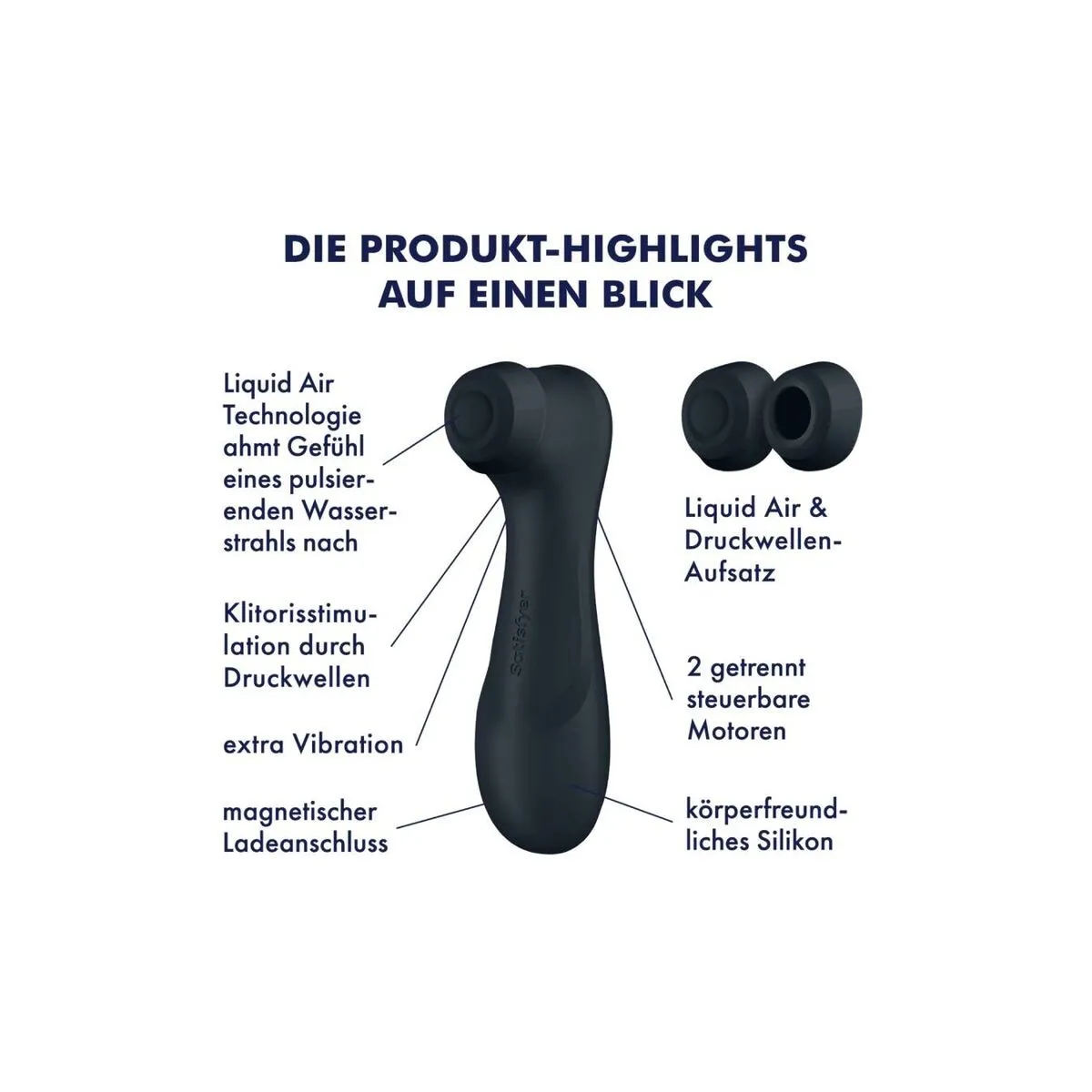 Pro 2 Generation 3 Liquid Air Technology Schwarz von Satisfyer Air Pulse | Fesselliebe.de