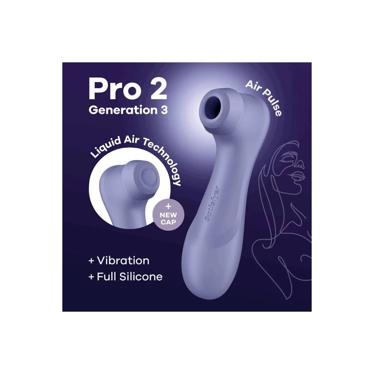 Pro 2 Generation 3 Liquid Air Technology Lila von Satisfyer Air Pulse | Fesselliebe.de