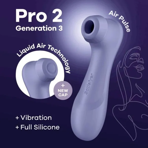 Pro 2 Generation 3 Liquid Air Technology Lila von Satisfyer Air Pulse | Fesselliebe.de