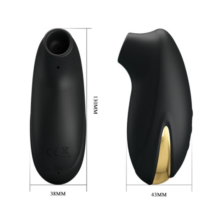 Luxus-Wiederaufladbarer Saugmassager Schwarz von Pretty Love C-Type | Fesselliebe.de