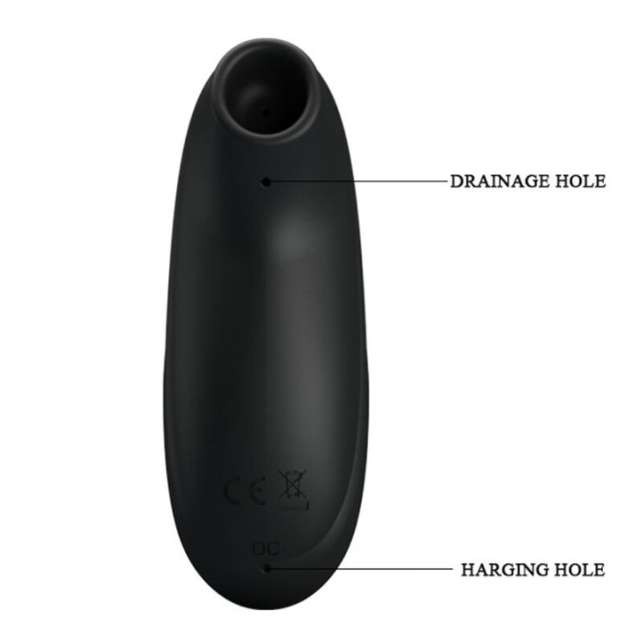Luxus-Wiederaufladbarer Saugmassager Schwarz von Pretty Love C-Type | Fesselliebe.de