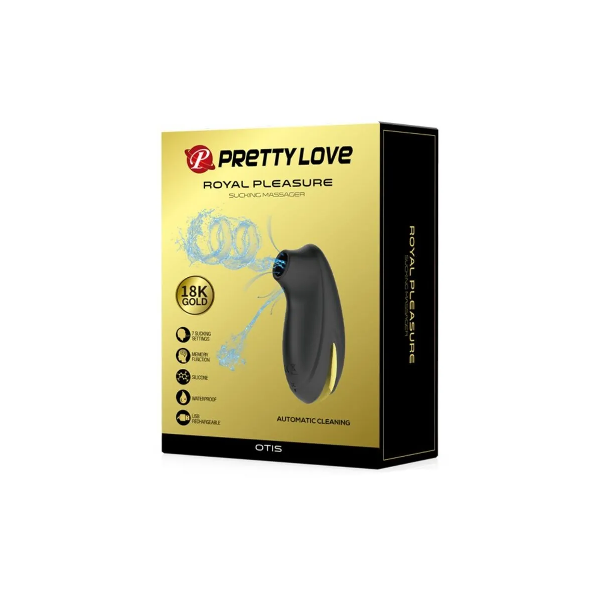 Luxus-Wiederaufladbarer Saugmassager Schwarz von Pretty Love C-Type | Fesselliebe.de
