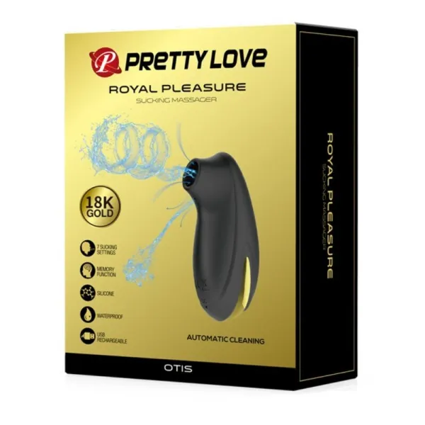 Luxus-Wiederaufladbarer Saugmassager Schwarz von Pretty Love C-Type | Fesselliebe.de