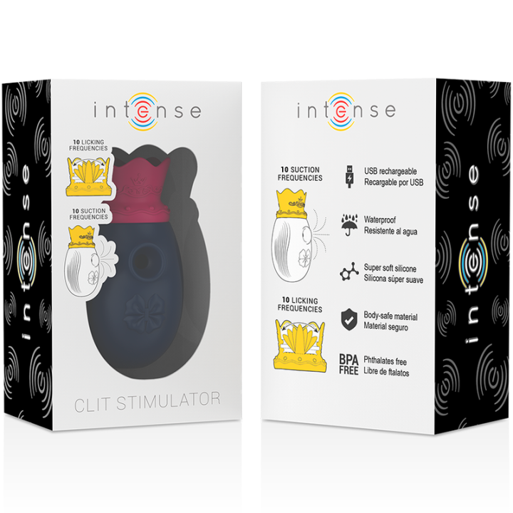 Klitorisstimulator 10 Saug- und Leckmodi - Blau von Intense Fun | Fesselliebe.de