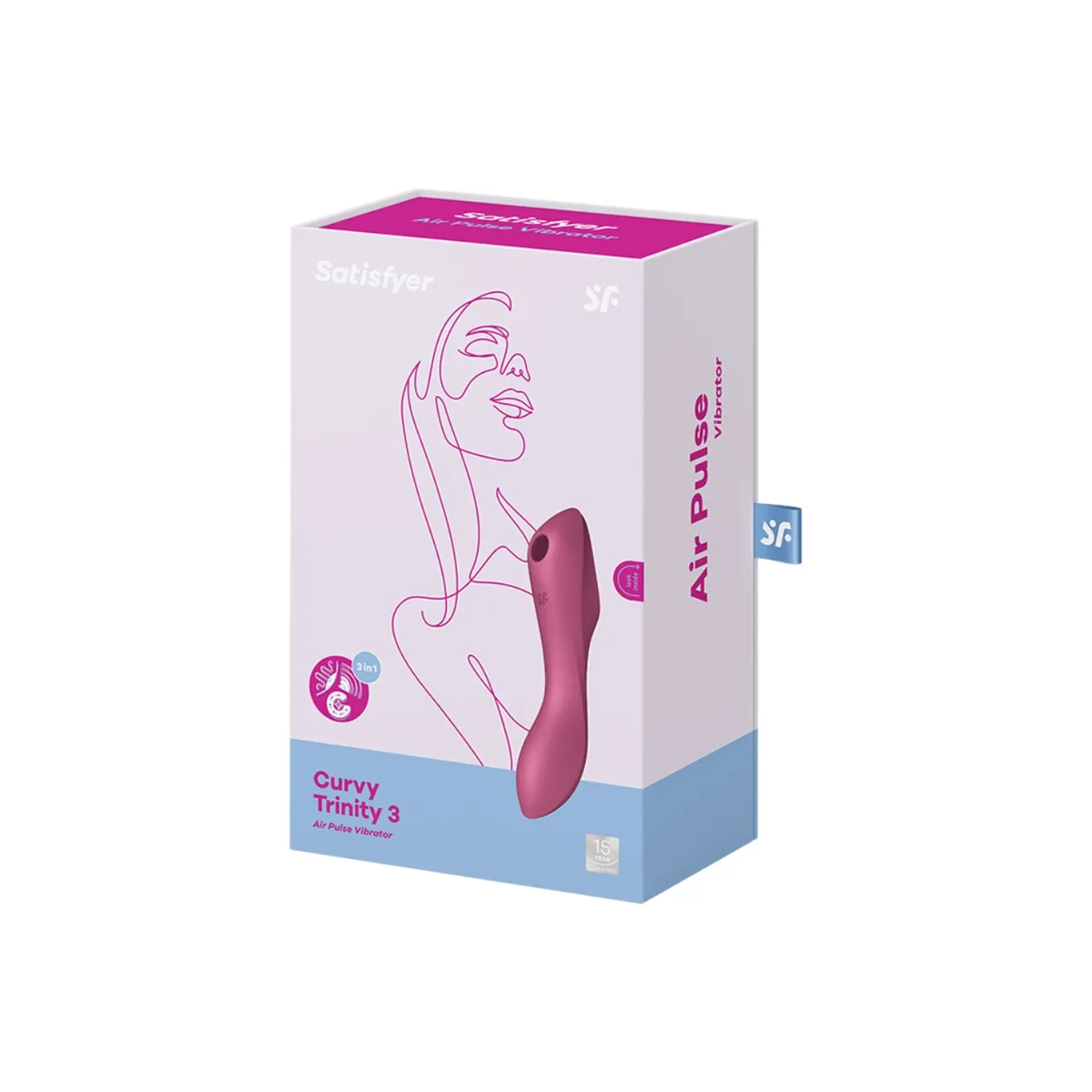 Curvy Trinity 3 Air Pulse Vibrator Rot von Satisfyer Air Pulse | Fesselliebe.de