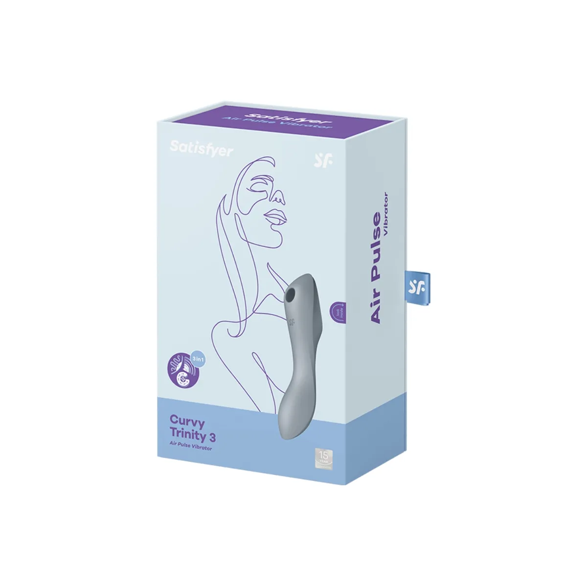 Curvy Trinity 3 Air Pulse Vibrator Grau von Satisfyer Air Pulse | Fesselliebe.de