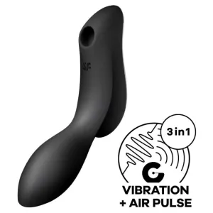 Curvy Trinity 2 Air Pulse Vibrator Schwarz von Satisfyer Air Pulse | Fesselliebe.de