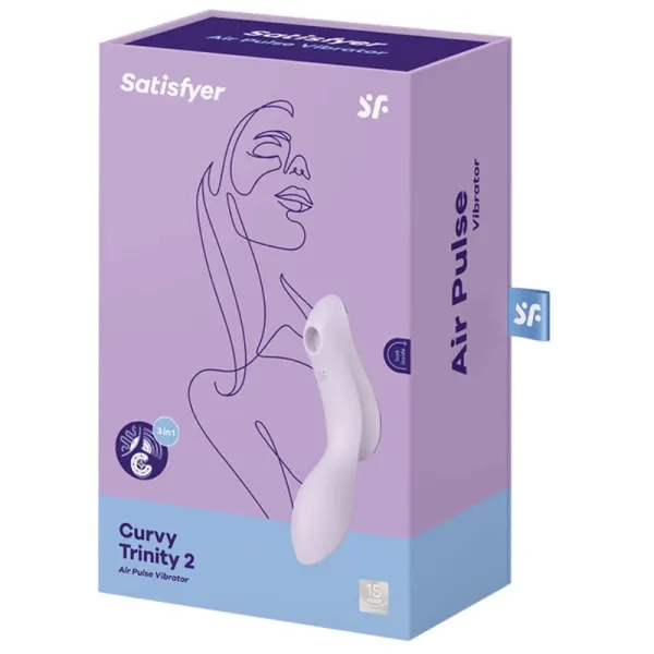Curvy Trinity 2 Air Pulse Vibrator Lila von Satisfyer Air Pulse | Fesselliebe.de