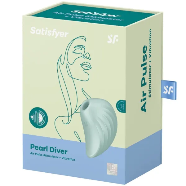 Pearl Diver Air Pulse Stimulator & Vibrator Grün von Satisfyer Air Pulse | Fesselliebe.de