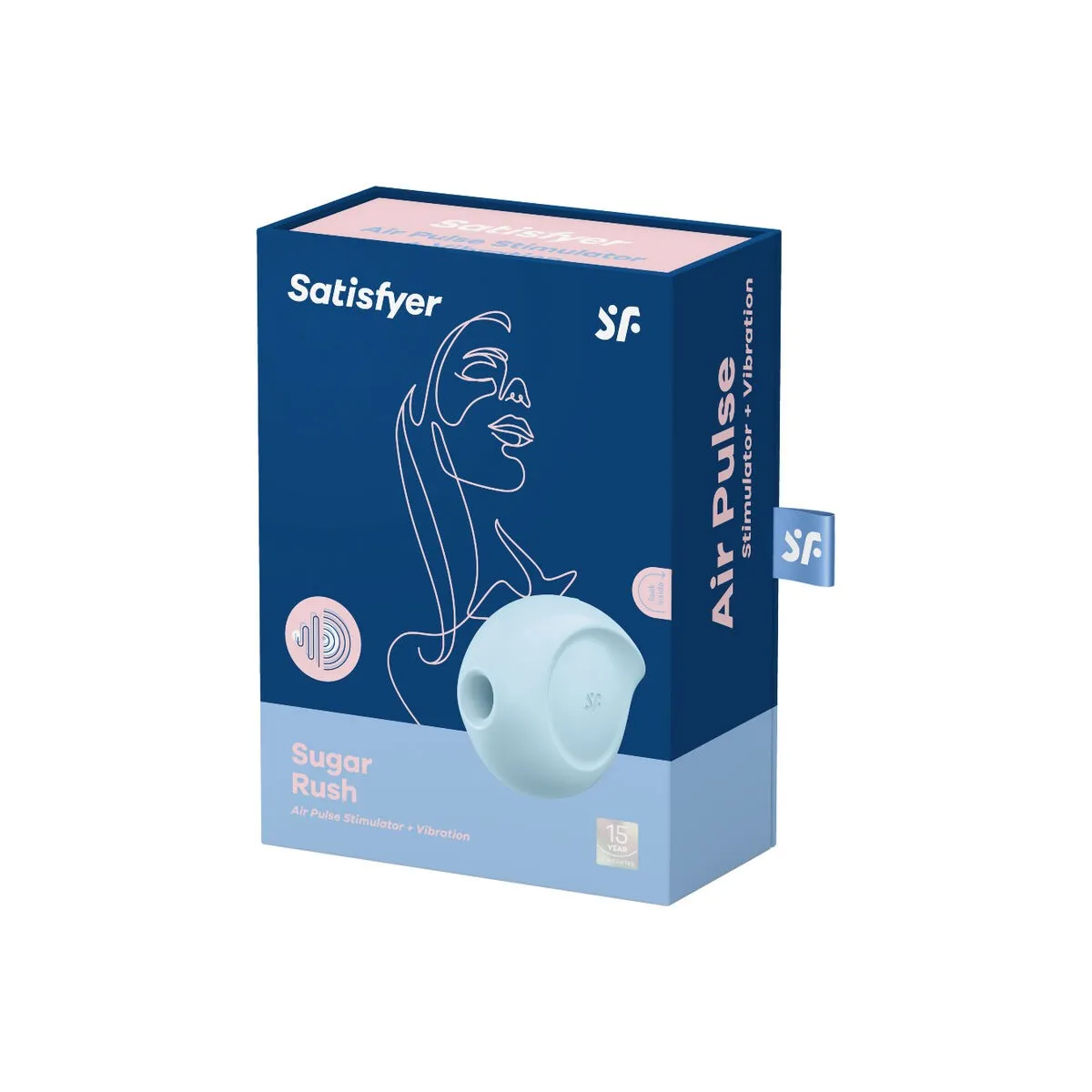 Sugar Rush Air Pulse Stimulator & Vibrator Blau von Satisfyer Air Pulse | Fesselliebe.de