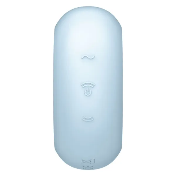 Pro To Go 3 Doppelter Luftpulsstimulator & Vibrator Blau von Satisfyer Air Pulse | Fesselliebe.de