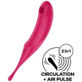 Twirling Pro Air Pulse Stimulator & Vibrator Rot von Satisfyer Air Pulse