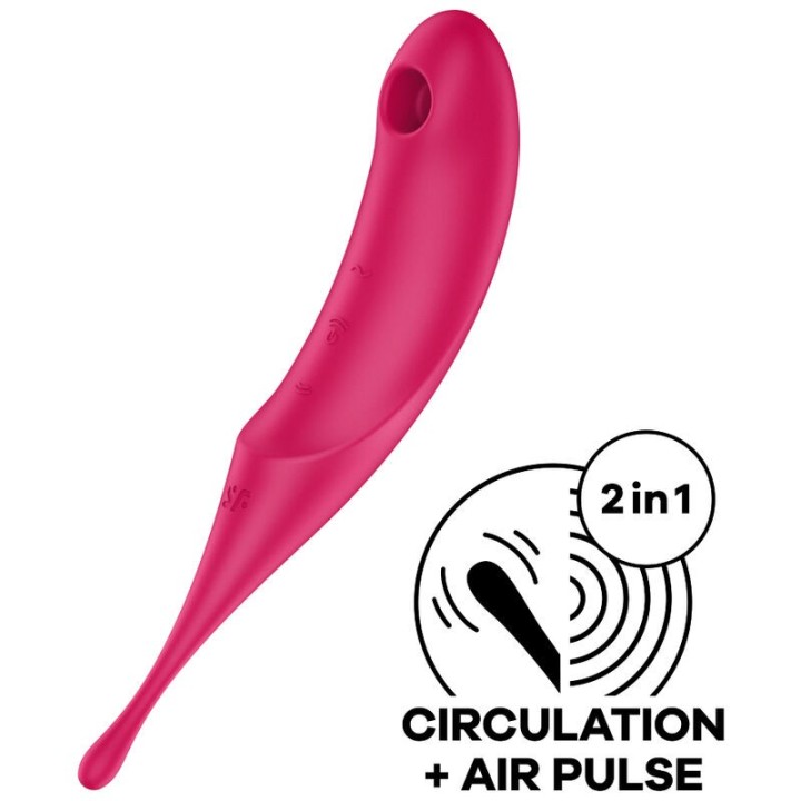 Twirling Pro Air Pulse Stimulator & Vibrator Rot von Satisfyer Air Pulse | Fesselliebe.de