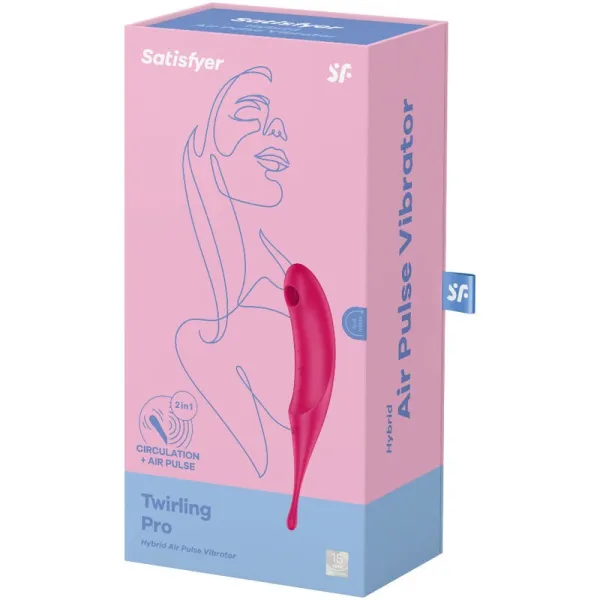 Twirling Pro Air Pulse Stimulator & Vibrator Rot von Satisfyer Air Pulse | Fesselliebe.de