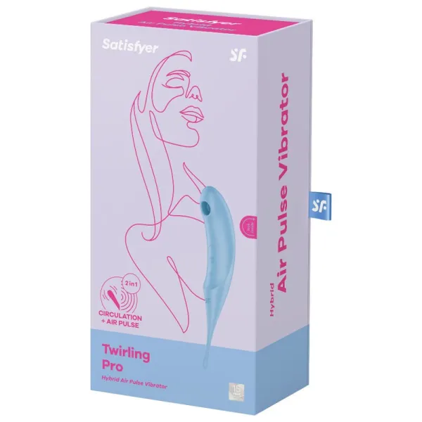 Twirling Pro Air Pulse Stimulator & Vibrator Blau von Satisfyer Air Pulse | Fesselliebe.de