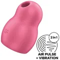 Pro To Go 1 Doppelter Luftpulsstimulator & Vibrator Rot von Satisfyer Air Pulse
