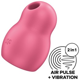 Pro To Go 1 Doppelter Luftpulsstimulator & Vibrator Rot von Satisfyer Air Pulse | Fesselliebe.de