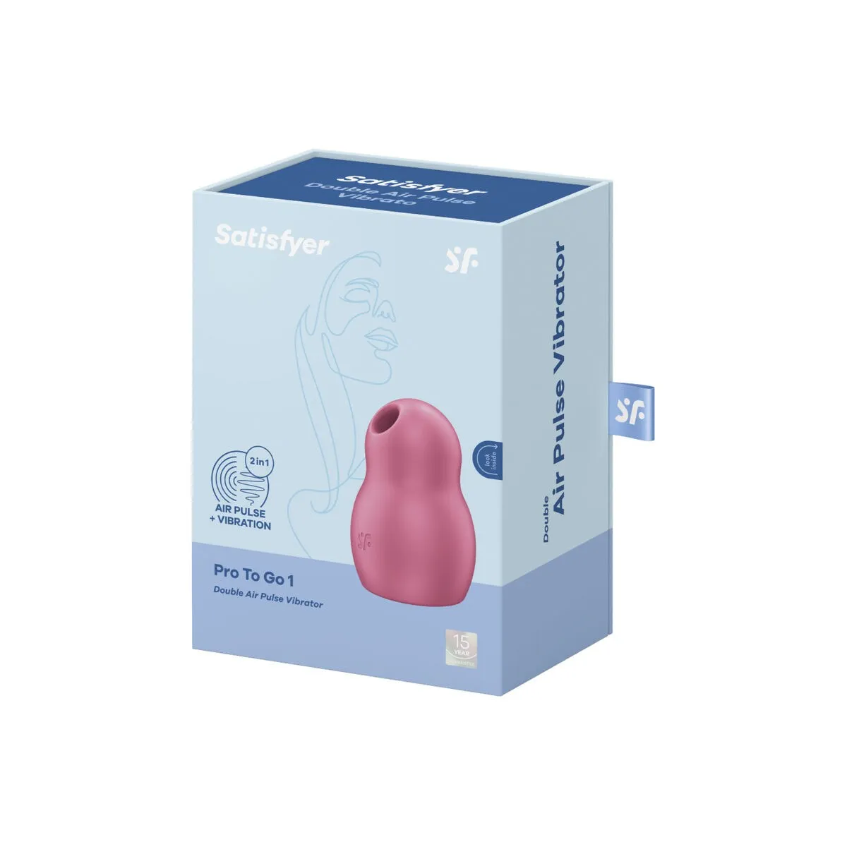 Pro To Go 1 Doppelter Luftpulsstimulator & Vibrator Rot von Satisfyer Air Pulse | Fesselliebe.de