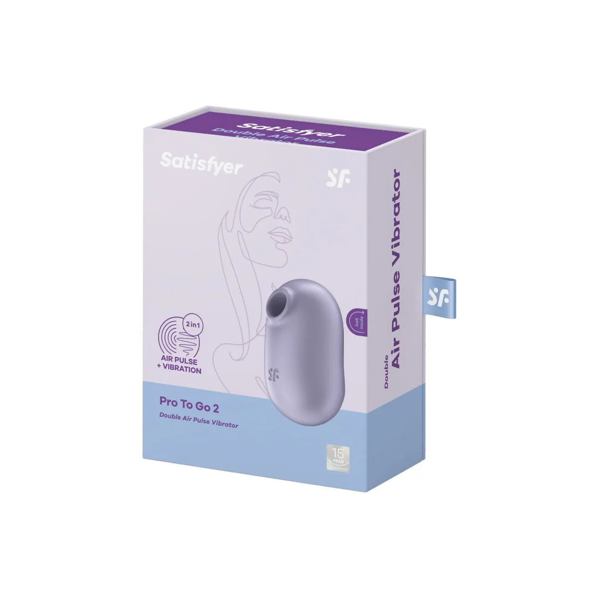 Pro To Go 2 Doppelter Luftpulsstimulator & Vibrator Violett von Satisfyer Air Pulse | Fesselliebe.de