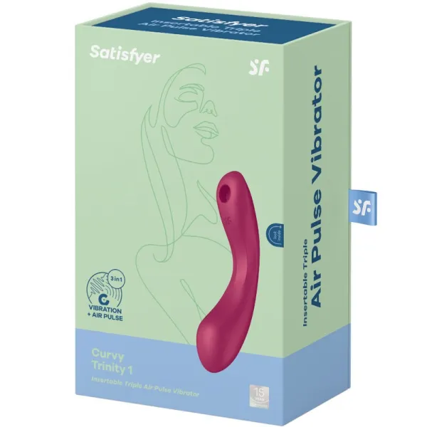 Curve Trinity 1 Air Pulse Vibration Red von Satisfyer Air Pulse | Fesselliebe.de