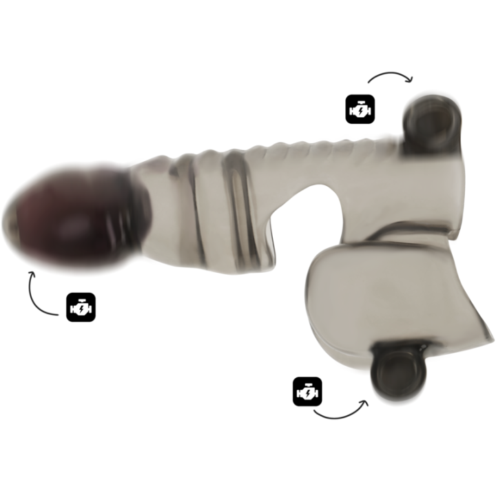 Penis- und Hodenhülle mit 3 Motoren von Ohmama | Fesselliebe.de
