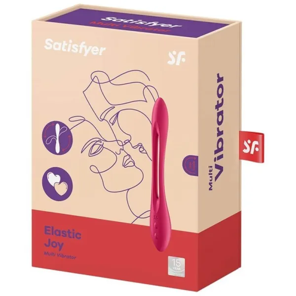 Elastic Joy Multi Vibrator Rot von Satisfyer Vibrator | Fesselliebe.de