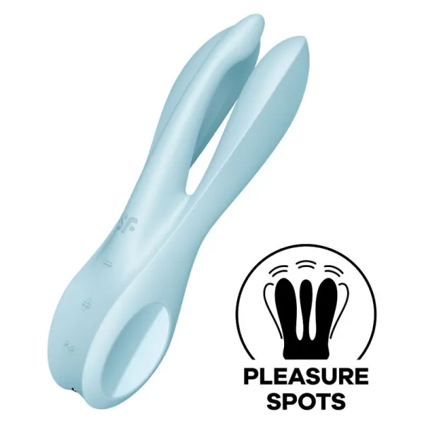 Threesome 1 Vibrator Blau von Satisfyer Vibrator | Fesselliebe.de