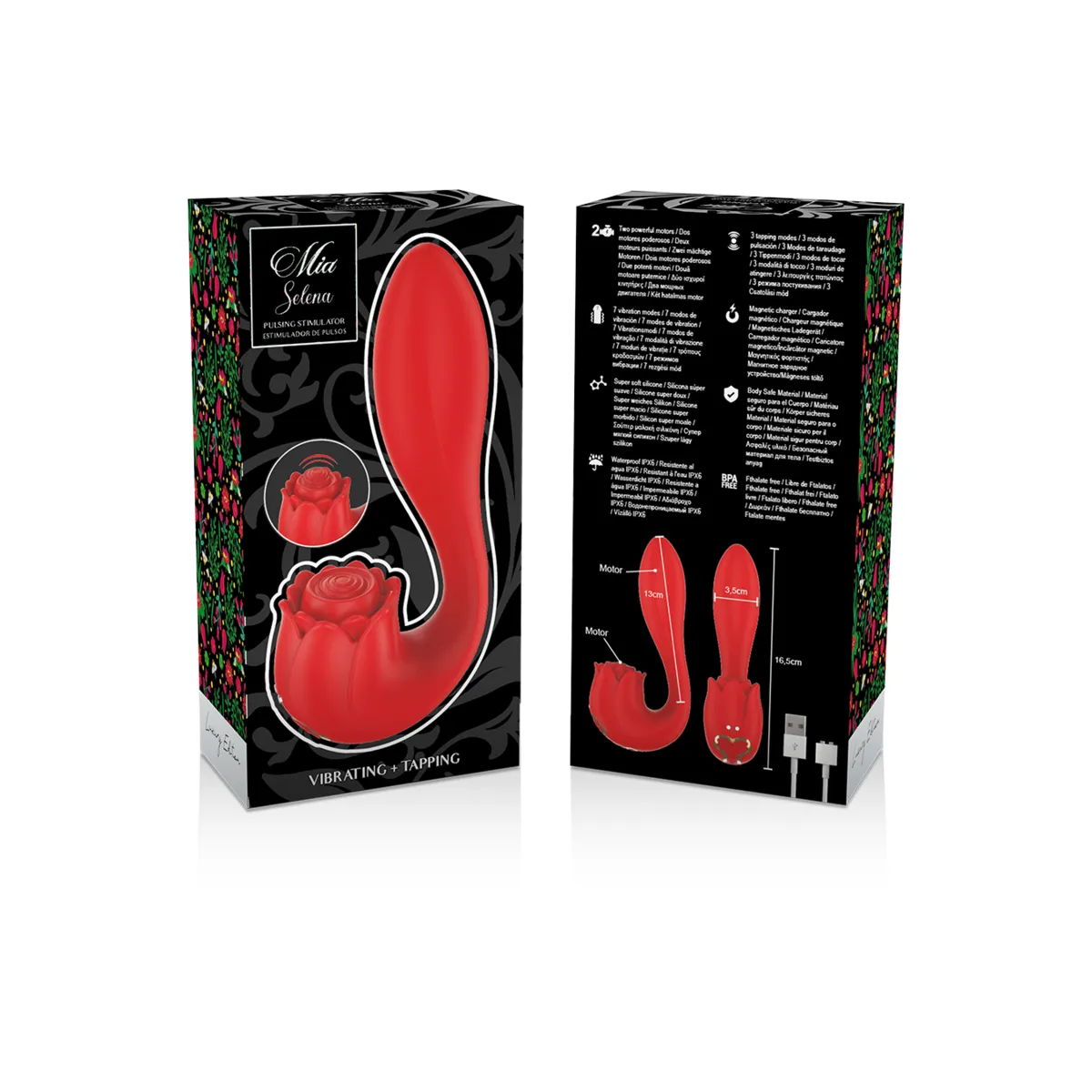 Selena Stimulator Vibrieren + Klappen Rot von Mia | Fesselliebe.de