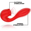 Selena Stimulator Vibrieren + Klappen Rot von Mia