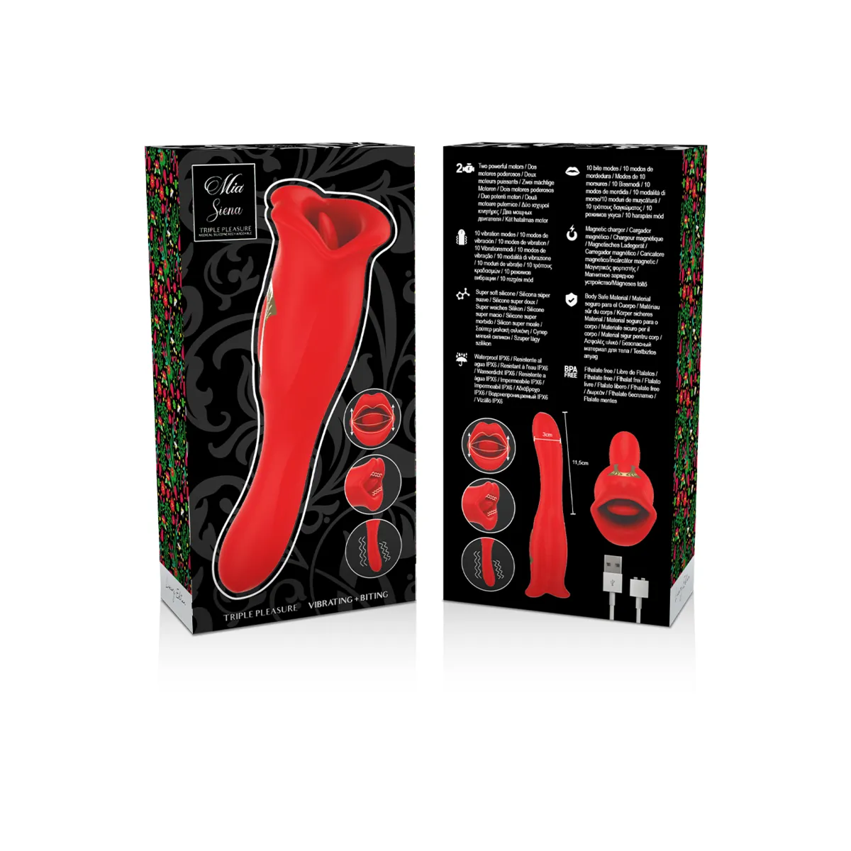 Siena Dreifaches Vergnügen Vibrieren + Beissen von Mia | Fesselliebe.de