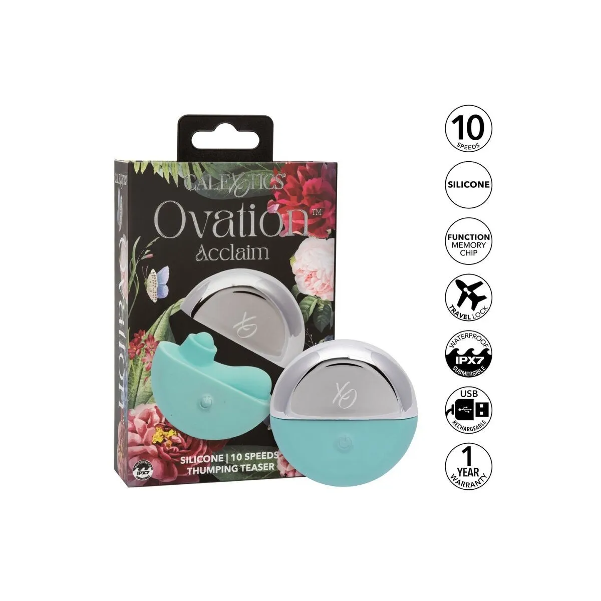 Ovation Acclaim Stimulator Aqua Green von Calexotics | Fesselliebe.de