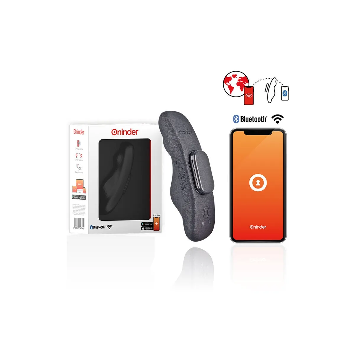 Manila Panty wiederaufladbarer Vibrator 9 Geschwindigkeiten 9,6 cm X 2,6 cm - Kostenlose App von Oninder | Fesselliebe.de