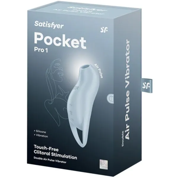 Pocket Pro 1 Klitoris-Stimulator Hellblau von Satisfyer Air Pulse | Fesselliebe.de