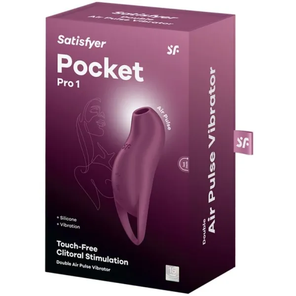 Pocket Pro 1 Klitoris-Stimulator Granat von Satisfyer Air Pulse | Fesselliebe.de