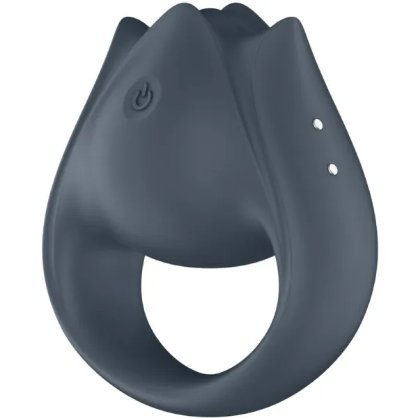 Perfect Pair 2 Multivibrator 2 In 1 Penisring und Fingerstimulator Grau von Satisfyer Partner | Fesselliebe.de