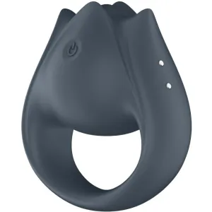 Perfect Pair 2 Multivibrator 2 In 1 Penisring und Fingerstimulator Grau von Satisfyer Partner