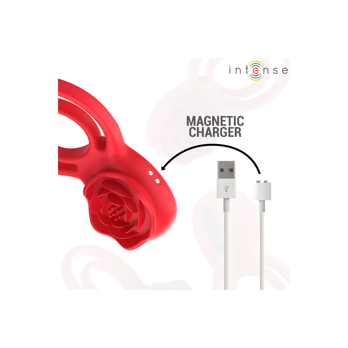 Gail Stimulator Rose 10 Vibrationen Rot mit Fernbedienung von Intense Fun | Fesselliebe.de