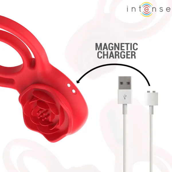 Gail Stimulator Rose 10 Vibrationen Rot mit Fernbedienung von Intense Fun | Fesselliebe.de