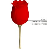 Rose Lover Rose Klitoris-Stimulator 12 Vibrationen Rot von Pretty Love | Fesselliebe.de