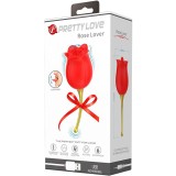 Rose Lover Rose Klitoris-Stimulator 12 Vibrationen Rot von Pretty Love | Fesselliebe.de