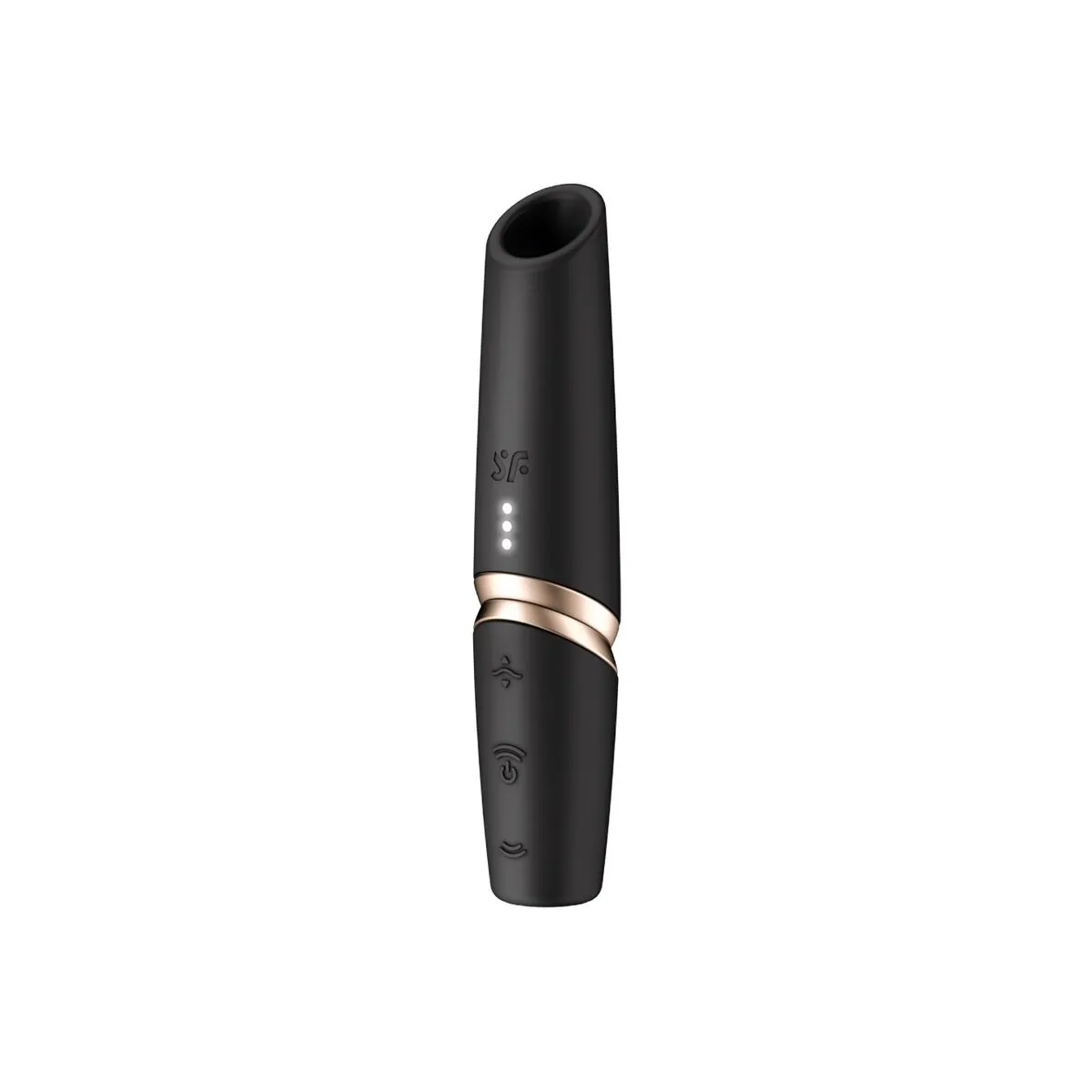 Perfect Kiss Wave Klitoris-Stimulator Schwarz / Gold von Satisfyer Air Pulse | Fesselliebe.de