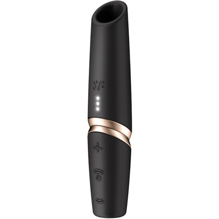 Perfect Kiss Wave Klitoris-Stimulator Schwarz / Gold von Satisfyer Air Pulse | Fesselliebe.de
