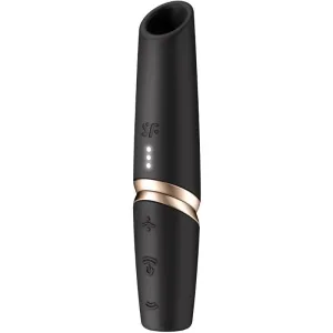 Perfect Kiss Wave Klitoris-Stimulator Schwarz / Gold von Satisfyer Air Pulse | Fesselliebe.de