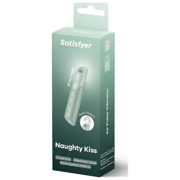 Naughty Kiss Wave Klitoris-Stimulator Aquamarin von Satisfyer Air Pulse | Fesselliebe.de