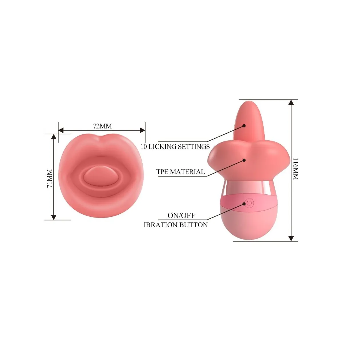 Kylee Zungen-Klitoris-Stimulator 10 Vibrationen Nude Pink von Pretty Love | Fesselliebe.de