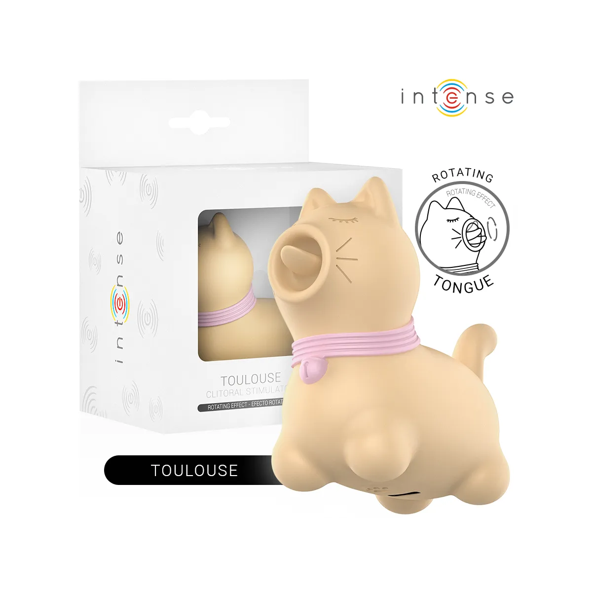 Toulouse Stimulator mit 360º Rotierender Zunge Gelb von Intense Fun | Fesselliebe.de