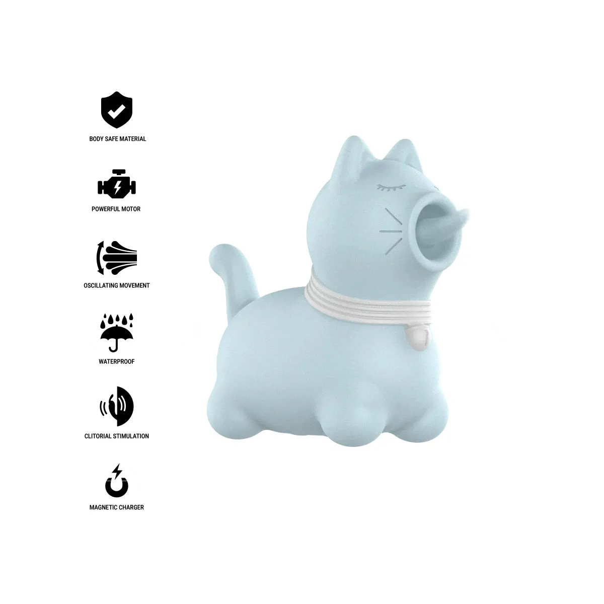 Duchess Stimulator mit Rotierender Zunge 360º Blau von Intense Fun | Fesselliebe.de