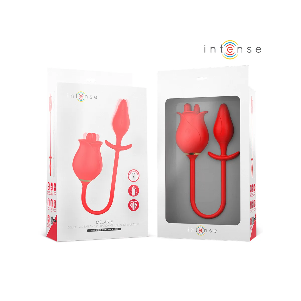 Melanie Doppelter Klitorisstimulator mit Zickzack-Zunge von Intense Fun | Fesselliebe.de