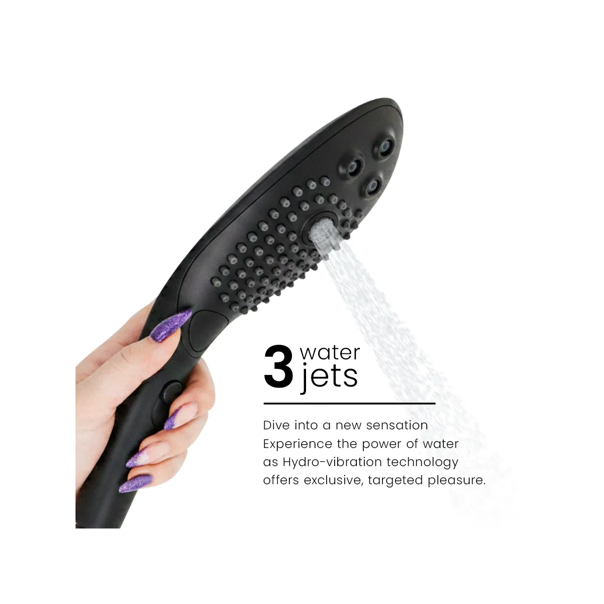 Wave Klitoralstimulierender Duschkopf Schwarz von Womanizer | Fesselliebe.de