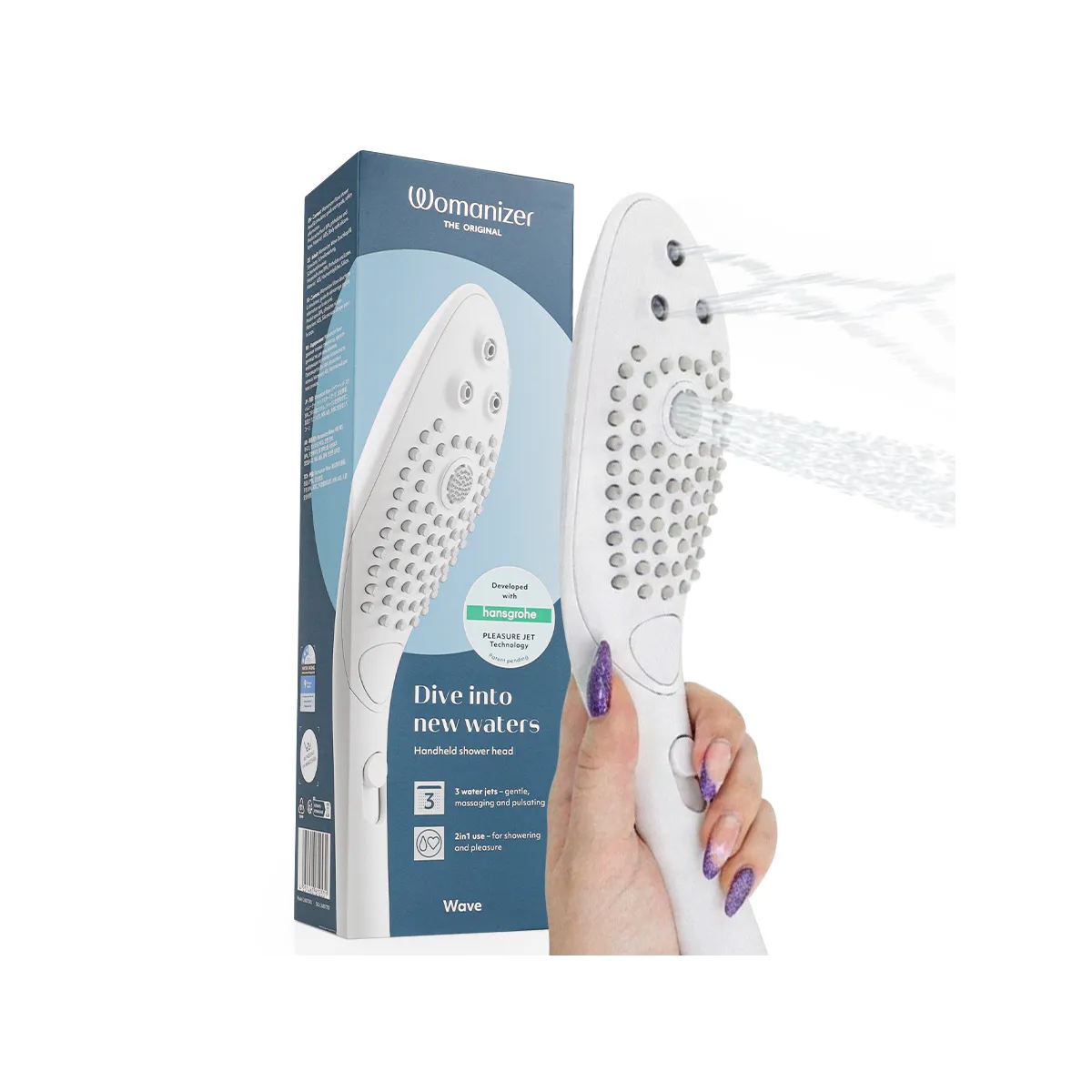 Wave Klitoralstimulierender Duschkopf Weiss von Womanizer | Fesselliebe.de